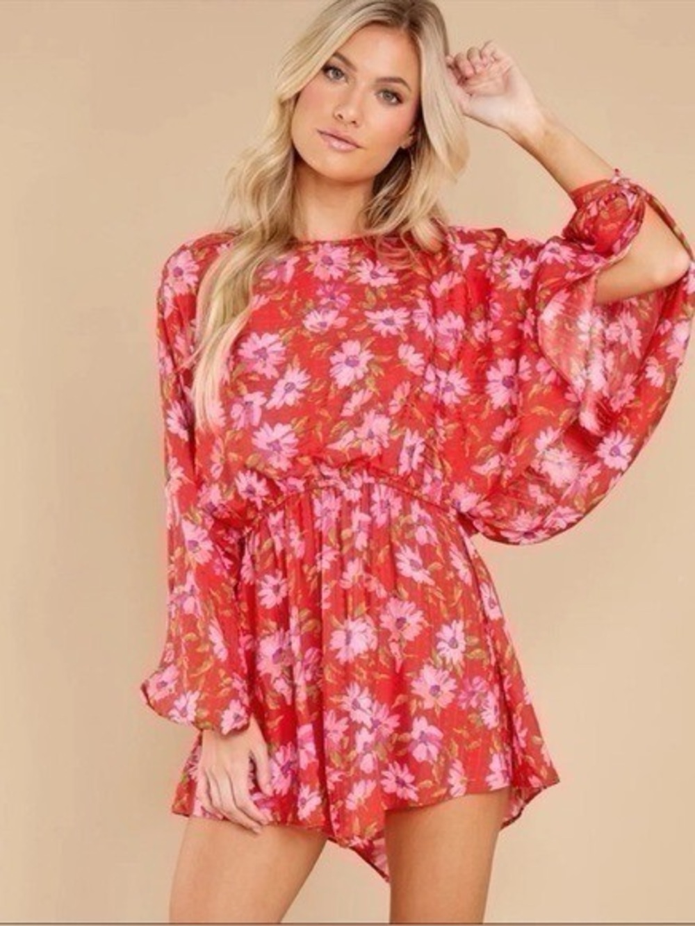 Loveshack fancy Anila mini dress mambo red XS